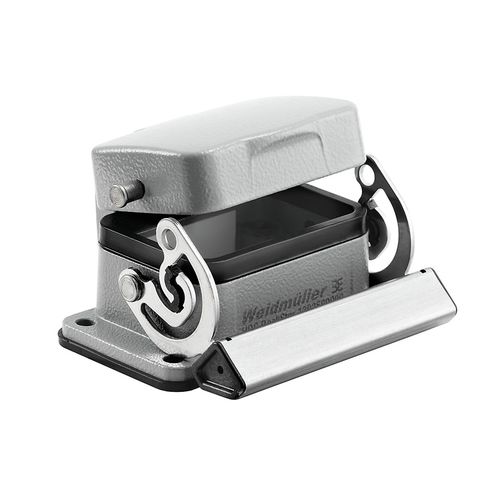 Housing (industry plug-in connectors), Bulkhead housing, End-locking clamp, lower side, End-locking clamp not replaceable, Size: 3, IP65 (in plugged c Weidmuller 1202500000 04008190889920