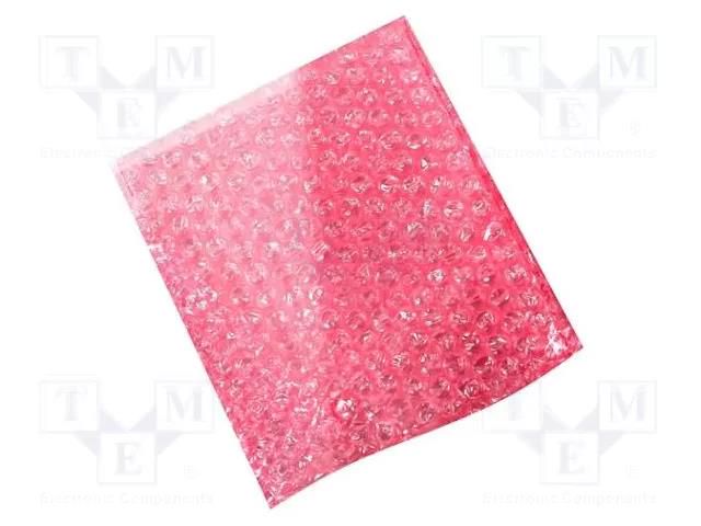 Protection bag; ESD; L: 200mm; W: 150mm; Thk: 55um; polyetylene; pink EUROSTAT GROUP ERS-200216001