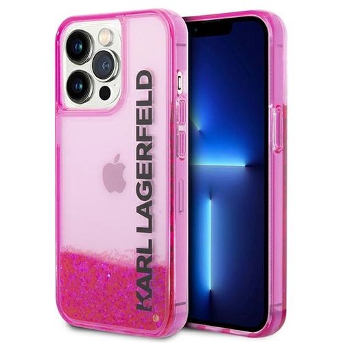 Karl Lagerfeld Liquid Glitter Elong Case for iPhone 14 Pro - Pink, Karl Lagerfeld 3666339091606 3666339091606