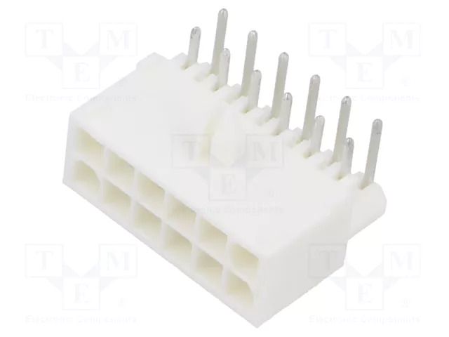 Connector: wire-board; socket; male; PIN: 12; 600V; angled 90°; THT TE Connectivity 1-770972-0