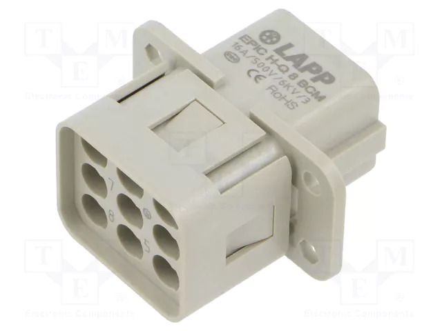 Connector: HDC; contact insert; female; EPIC H-Q; PIN: 9; 16A; 500V LAPP 44423375