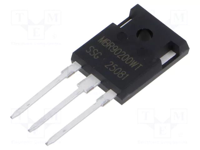 Diode: Schottky rectifying; THT; 200V; 90A; TO247AD; Ufmax: 960mV SMC DIODE SOLUTIONS MBR90200WT-SMC