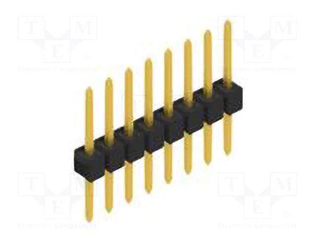 Connector: pin strips; pin header; male; PIN: 8; SL 1; 3A; 250V; THT FISCHER ELEKTRONIK SL1.078.8.G