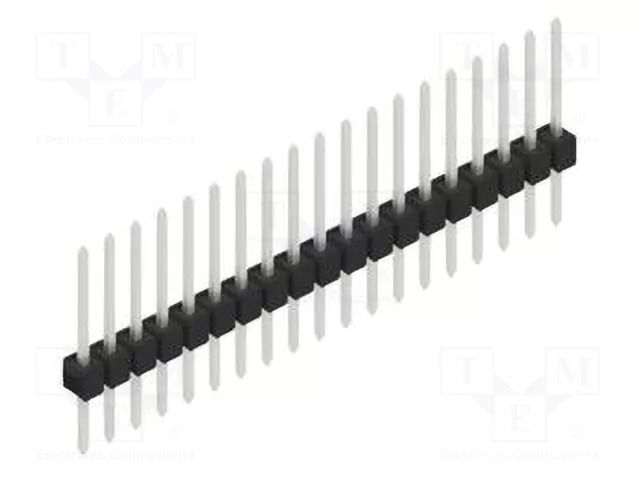 Connector: pin strips; pin header; male; PIN: 19; THT; 3A; 250V; SL 1 FISCHER ELEKTRONIK SL1.104.19.Z