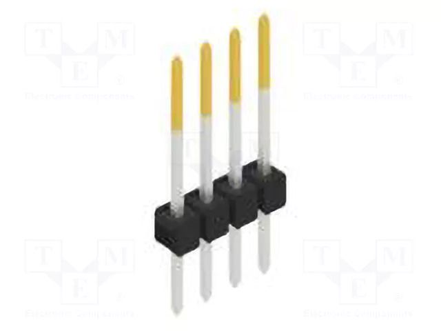 Connector: pin strips; pin header; male; PIN: 4; 3A; 250V; THT; 1x4 FISCHER ELEKTRONIK SL1.128.4.S