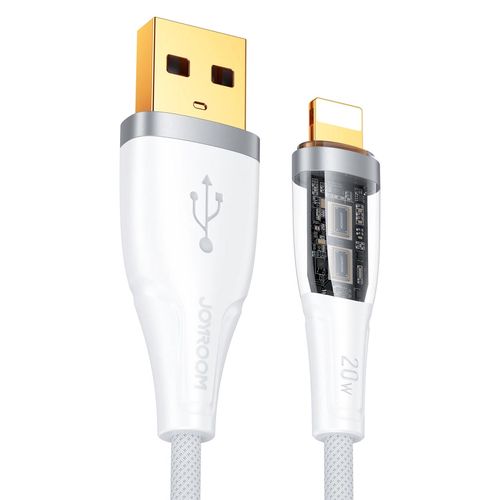 Joyroom Star-Cloud Series A3 USB-A / Lightning Cable 2.4A 1.2m with Smart Switch - White, Joyroom 6941237199126