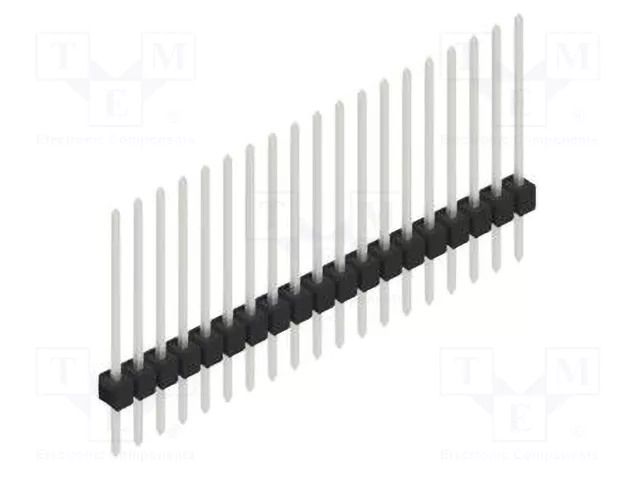 Connector: pin strips; pin header; male; PIN: 19; THT; 3A; 250V; SL 1 FISCHER ELEKTRONIK SL1.179.19.Z