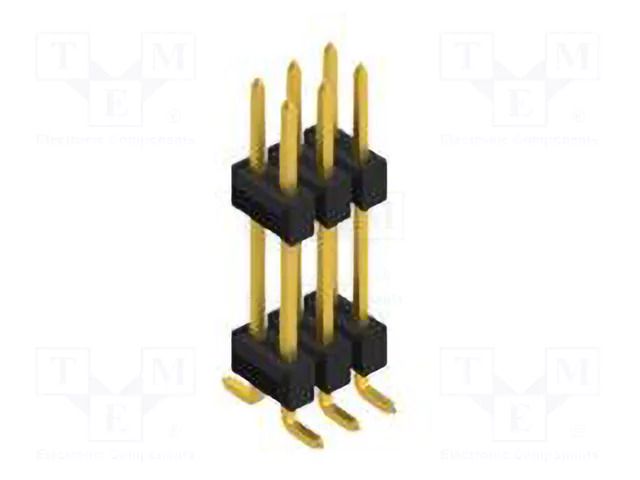 Connector: pin strips; pin header; male; PIN: 6; 3A; 250V; SMT; 2x3 FISCHER ELEKTRONIK SL16SMD1576.G