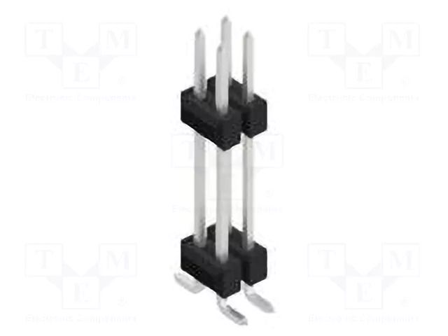 Connector: pin strips; pin header; male; PIN: 4; 3A; 250V; SMT; 2x2 FISCHER ELEKTRONIK SL16SMD1824.Z