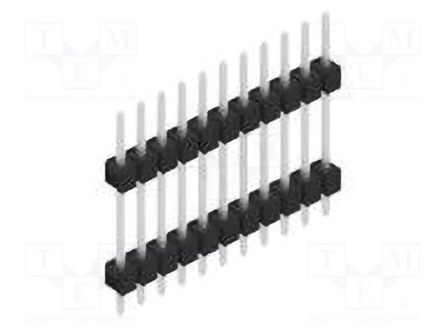 Connector: pin strips; pin header; male; PIN: 11; 3A; 250V; THT; 1x11 FISCHER ELEKTRONIK SL5.147.11.Z