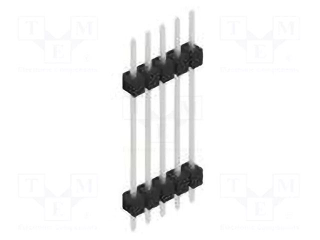 Connector: pin strips; pin header; male; PIN: 5; 3A; 250V; THT; 1x5 FISCHER ELEKTRONIK SL5.223.5.Z