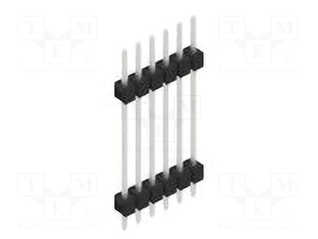 Connector: pin strips; pin header; male; PIN: 6; 3A; 250V; THT; 1x6 FISCHER ELEKTRONIK SL5.223.6.Z