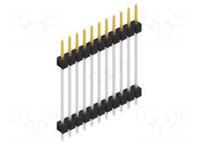 Connector: pin strips; pin header; male; PIN: 11; 3A; 250V; THT; 1x11 FISCHER ELEKTRONIK SL5.237.11.S
