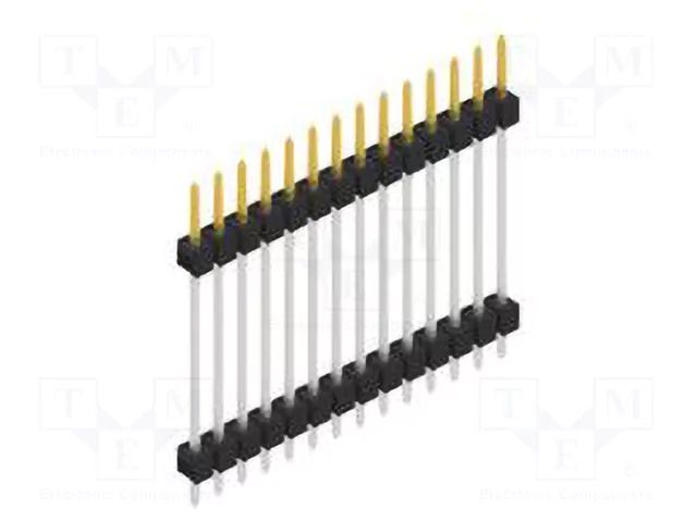 Connector: pin strips; pin header; male; PIN: 14; 3A; 250V; THT; 1x14 FISCHER ELEKTRONIK SL5.237.14.S