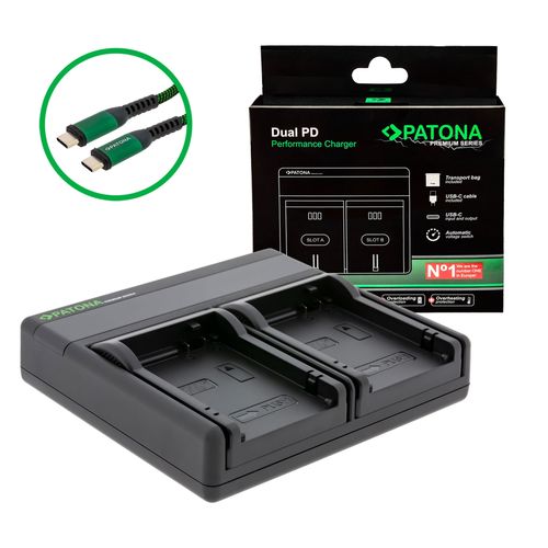  PATONA Premium Dual PD Performance charger for Canon LP-E8 incl. USB-C input/output, PATONA 121574 4055655242547