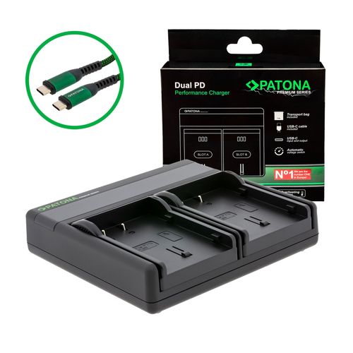  PATONA Premium Dual PD Performance charger for Pentax D-LI90 incl. USB-C input/output, PATONA 121608 4055655242783