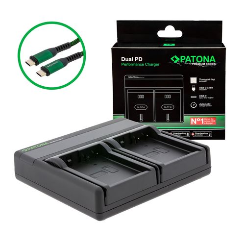  PATONA Premium Dual PD Performance charger for Panasonic DMW-BLD10 incl. USB-C input/output, PATONA 121627 4055655242967