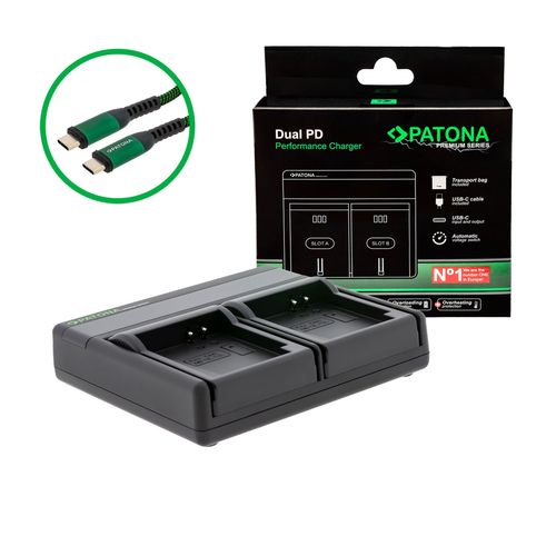  PATONA Premium Dual PD Performance charger for Canon NB12L incl. USB-C input/output, PATONA 121671 4055655243360