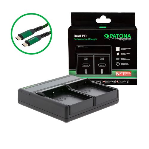  PATONA Premium Dual PD Performance charger for Olympus BLH-1 incl. USB-C input/output, PATONA 121680 4055655243445