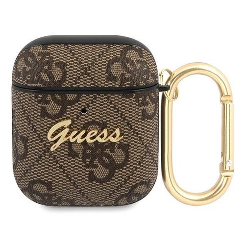 Guess GUA24GSMW AirPods cover brown / brown 4G Script Metal Collection, Guess 3666339009724