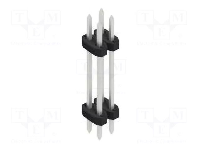 Connector: pin strips; pin header; male; PIN: 4; 3A; 100V; THT; 2mm FISCHER ELEKTRONIK SLY6.122.4.Z