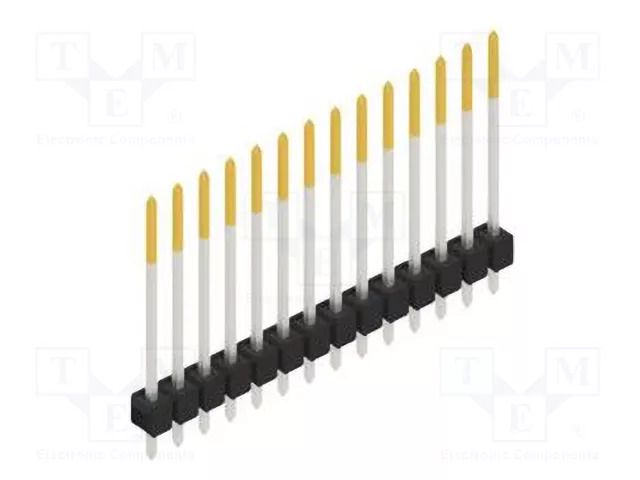 Connector: pin strips; pin header; male; PIN: 14; THT; 3A; 250V; 1x14 FISCHER ELEKTRONIK SL11.240.14.S