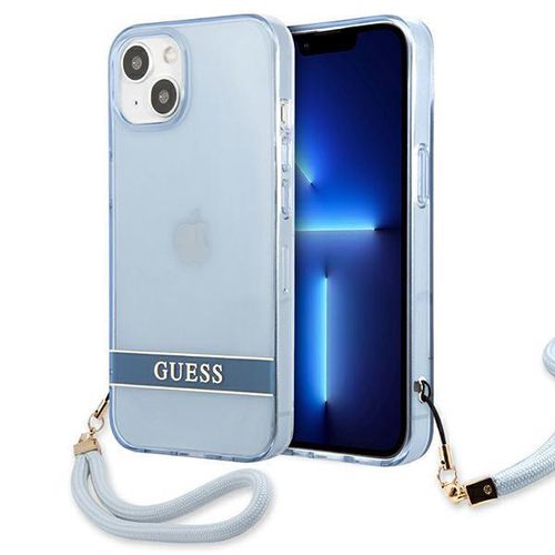 Guess GUHCP13SHTSGSB iPhone 13 mini 5,4 &quot;blue / blue hardcase Translucent Stap, Guess 3666339040673 3666339040673