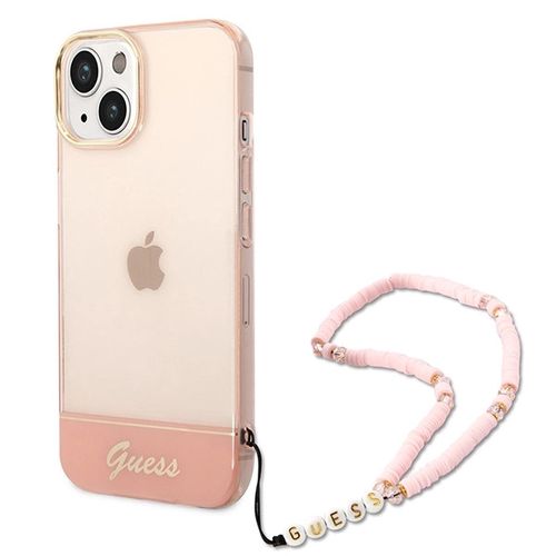 Guess GUHCP14MHGCOHP iPhone 14 Plus 6.7&quot; pink/pink hardcase Translucent Pearl Strap, Guess 3666339064297 3666339064297