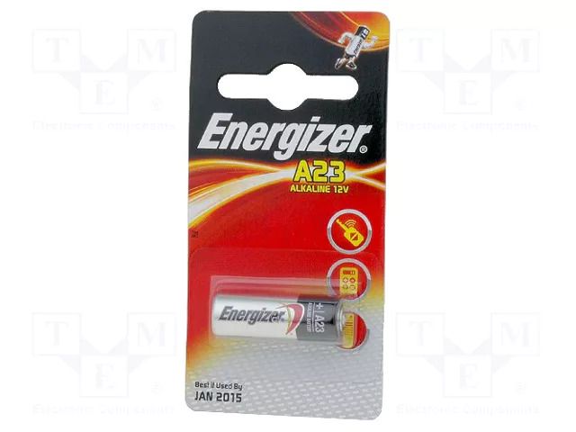 Battery: alkaline; 23A,8LR932,LRV08,MN21; 12V; non-rechargeable ENERGIZER BAT-23A/EG-B