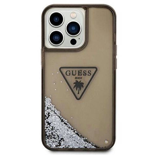 Guess GUHCP14XLFCTPK iPhone 14 Pro Max 6.7&quot; black/black hardcase Liquid Glitter Palm Collection, Guess 3666339064679 3666339064679