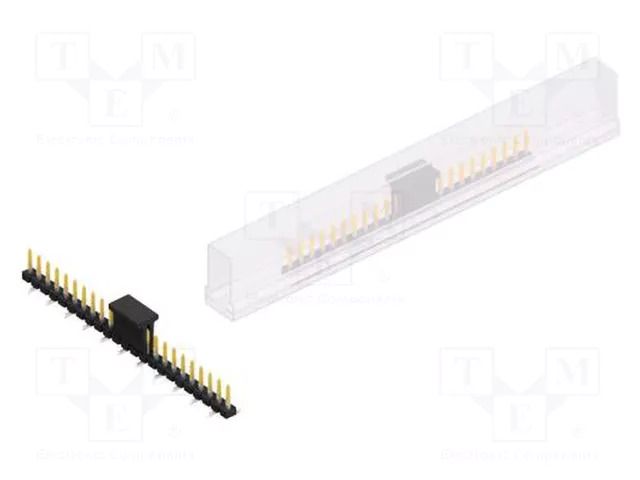 Connector: pin strips; pin header; male; PIN: 23; 3A; 250V; SMT; 1x23 FISCHER ELEKTRONIK SLLP5SMD05123.SBSM