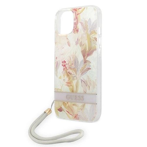 Guess GUOHCP14MHFLSU iPhone 14 Plus 6.7 &quot;purple / purple hardcase Flower Strap, Guess 3666339093921 3666339093921
