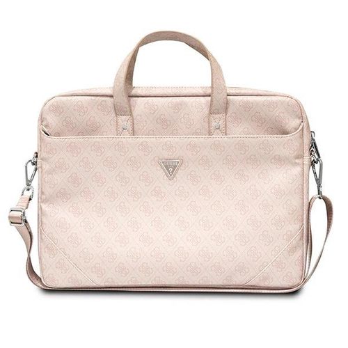 Guess Saffiano 4G Triangle Logo bag for a 16&#39;&#39; laptop - pink, Guess 3666339051112