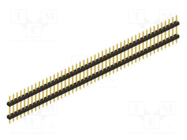 Connector: pin strips; pin header; male; PIN: 46; 3A; 100V; THT; 2mm FISCHER ELEKTRONIK SLY5.081.46.G