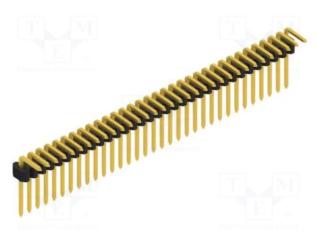 Connector: pin strips; pin header; male; PIN: 33; 1.5A; 125V; THT FISCHER ELEKTRONIK SLVW1.KA.055.33.G