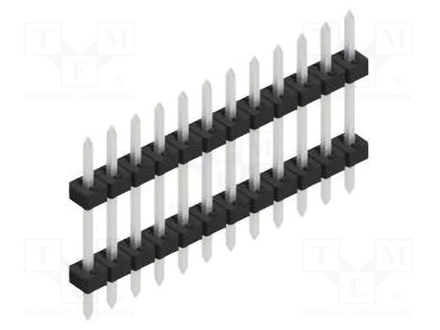 Connector: pin strips; pin header; male; PIN: 12; SLY 5; 3A; 100V FISCHER ELEKTRONIK SLY5.081.12.Z