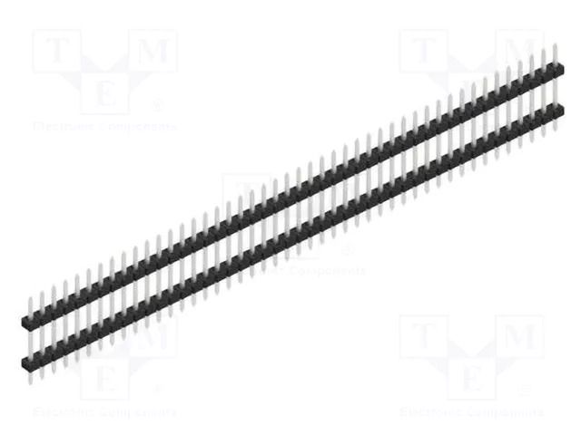 Connector: pin strips; pin header; male; PIN: 46; 3A; 100V; THT; 2mm FISCHER ELEKTRONIK SLY5.081.46.Z