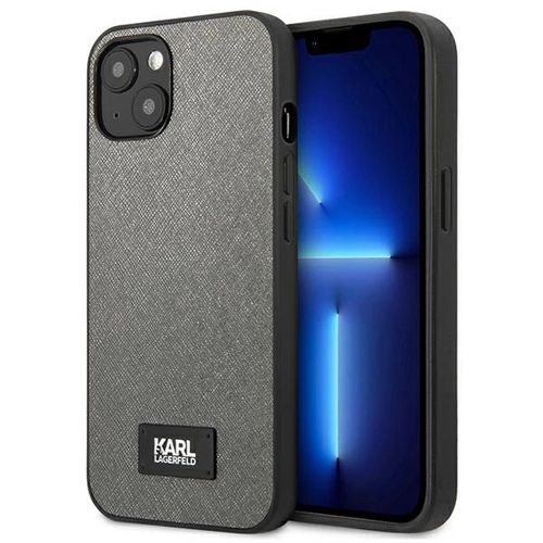 Karl Lagerfeld KLHCP13SSFMP2DG iPhone 13 mini 5,4 &quot;hardcase silver / silver Saffiano Plaque, Karl Lagerfeld 3666339048884 3666339048884