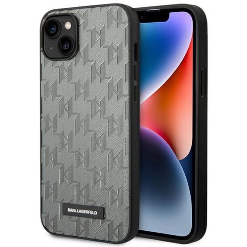 Karl Lagerfeld KLHCP14MSAKLHPG iPhone 14 Plus 6.7 &quot;hardcase gray / gray Saffiano Mono Metal Logo, Karl Lagerfeld 3666339085094