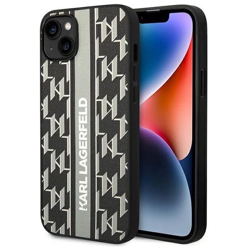 Karl Lagerfeld KLHCP14SPGKLSKG iPhone 14 6.1 &quot;hardcase gray / gray Monogram Stripe, Karl Lagerfeld 3666339084882 3666339084882
