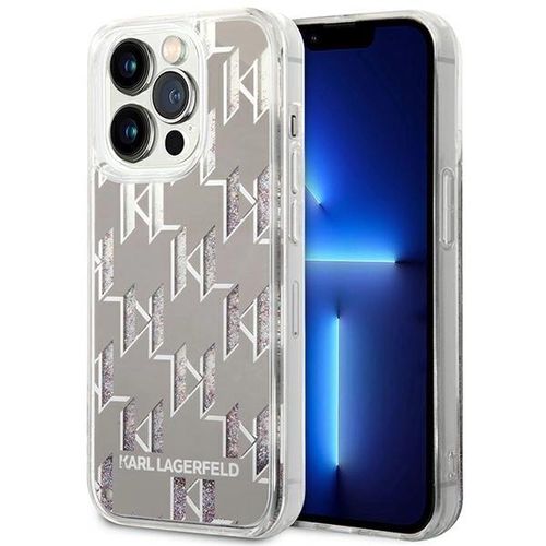 Karl Lagerfeld KLHCP14XLMNMS iPhone 14 Pro Max 6.7 &quot;hardcase silver / silver Liquid Glitter Monogram, Karl Lagerfeld 3666339076306 3666339076306