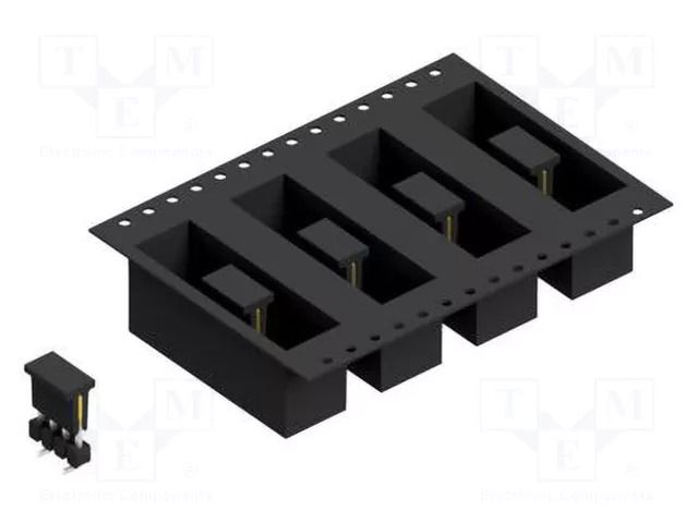Connector: pin strips; pin header; male; PIN: 4; 3A; 250V; SMT; 1x4 FISCHER ELEKTRONIK SL10SMD0784.SBTR