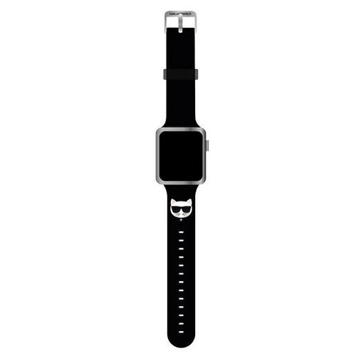 Karl Lagerfeld KLAWLSLCK Apple Watch Strap 42/44 / 45mm black / black strap Silicone Choupette Heads, Karl Lagerfeld 3666339031671 3666339031671