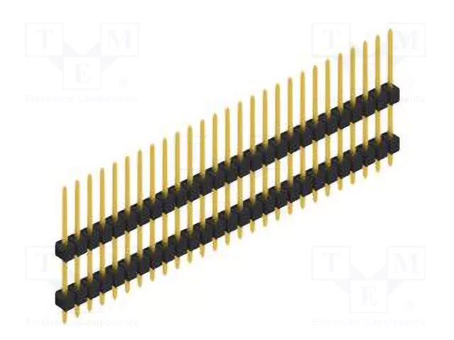 Connector: pin strips; pin header; male; PIN: 27; THT; 3A; 250V; 1x27 FISCHER ELEKTRONIK SL13.122.27.G