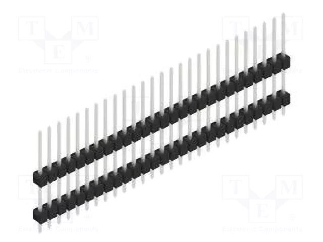 Connector: pin strips; pin header; male; PIN: 27; THT; 3A; 250V; 1x27 FISCHER ELEKTRONIK SL13.122.27.Z