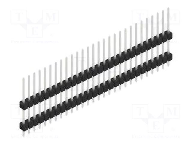 Connector: pin strips; pin header; male; PIN: 28; THT; 3A; 250V; 1x28 FISCHER ELEKTRONIK SL13.122.28.Z