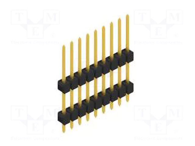 Connector: pin strips; pin header; male; PIN: 9; THT; 3A; 250V; SL 13 FISCHER ELEKTRONIK SL13.122.9.G