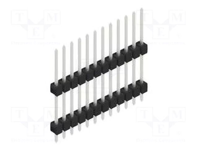 Connector: pin strips; pin header; male; PIN: 12; THT; 3A; 250V; 1x12 FISCHER ELEKTRONIK SL13.147.12.Z