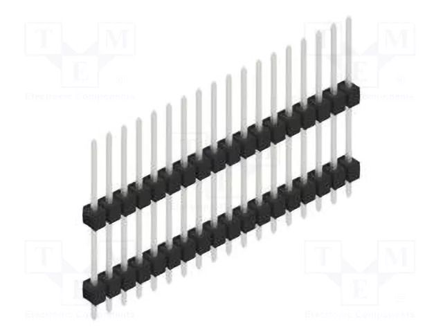 Connector: pin strips; pin header; male; PIN: 18; THT; 3A; 250V; 1x18 FISCHER ELEKTRONIK SL13.147.18.Z