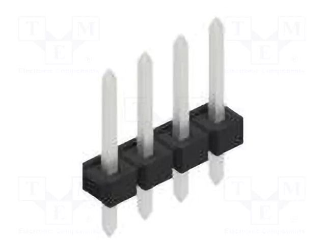 Connector: pin strips; pin header; male; PIN: 4; 3A; 250V; THT; 1x4 FISCHER ELEKTRONIK SLLP1.112.4.Z